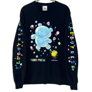 Teddy Fresh Black Graphic Long Sleeve Top